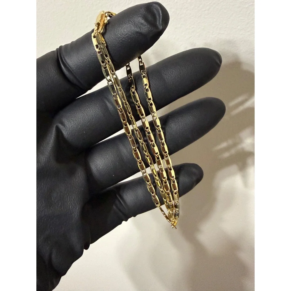mariner necklave chain 14k gold filled 2.75mm 18 inches lobster clasp